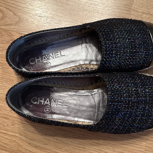 Chanel Metallic Tweed Espadrilles 37 - Picture 7 of 7